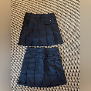 Girls Black Pleated Skirt